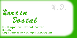 martin dostal business card